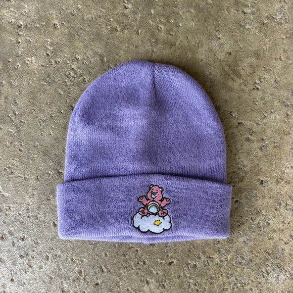 MAD Engine Care Bear Beanie Purple Knit Beanie Hat OS - Picture 1 of 3